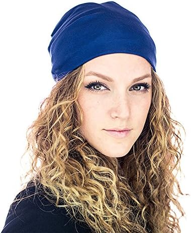 Grace Eleyae GE Tokat Kap-Kraliyet Mavi Kap İpeksi Uyku Şık Bere Şapka