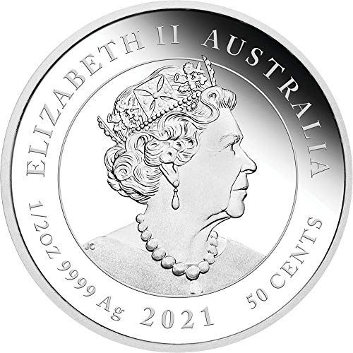 2021 DE Modern Hatıra PowerCoin Yenidoğan Bebek Gümüş Sikke 50 Sent Avustralya 2021 Geçirmez