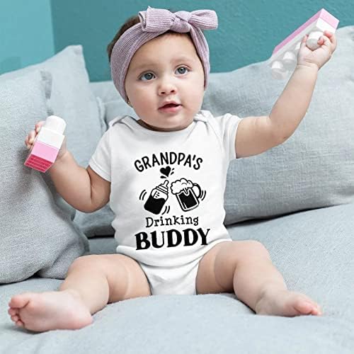 Büyükbaba Onesie Bebek Erkek Kız Kısa Kollu Bodysuit Yenidoğan Kıyafetler Bebek Romper Bebek Tek Parça Kıyafetler