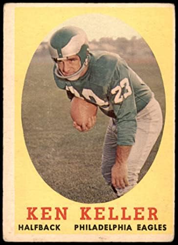 1958 Topps 108 Ken Keller Philadelphia Kartalları (Futbol Kartı) Dekanın Kartları 2-İYİ Kartallar