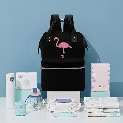 Pembe Flamingo Kuş Su geçirmez Anne Sırt Çantası Büyük Kapasiteli Bebek Bezi çantası Çok Fonksiyonlu seyahat çantası