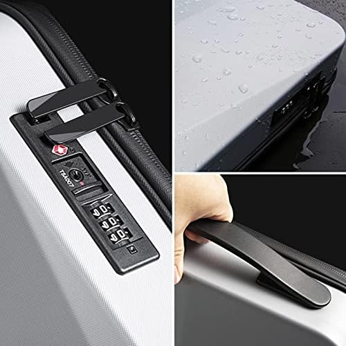 ZWHJL Laptop Sırt Çantası Erkekler için Sert Kabuk USB Şarj Anti-Leke Anti-Hırsızlık TSA Kilit Su Geçirmez 15.6 İnç