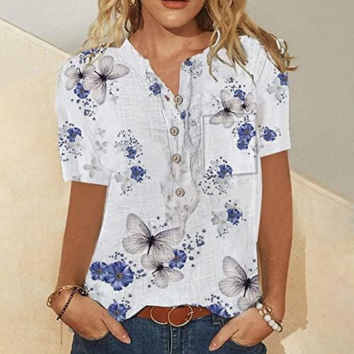 FQZWONG Bayan Yaz Üstleri 2023 Casual Tişörtleri Gömlek Tunik Üstleri Giymek Tayt Bayanlar Dışarı Çıkmak Moda Kıyafetler