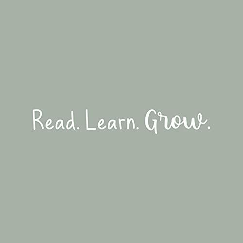 Vinil Duvar Sanatı Çıkartması-Okuyun. Öğrenmek. Büyümek. -4 x 29 - Trendy Sevimli Pozitif İlham Verici İyi Vibes Alıntı