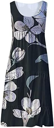 NOKMOPO kadın Günlük Elbiseler Kısa Kollu, kadın Yaz Tatili Plaj Elbise Zarif Katı V Boyun Spagetti Sapanlar Sundress