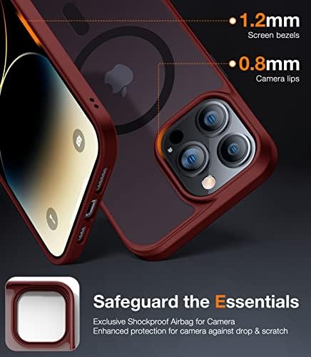 iPhone 14 Pro Kılıf için Tasarlanmış TORRAS Manyetik, Askeri Sınıf Düşme Testi, MagSafe ile Uyumlu, iPhone 14 Pro