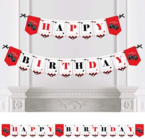 Büyük Mutluluk Noktası Las Vegas-Casino Doğum Günü Partisi Kiraz Kuşu Afişi-Doğum Günü Partisi Süslemeleri-Doğum Günün