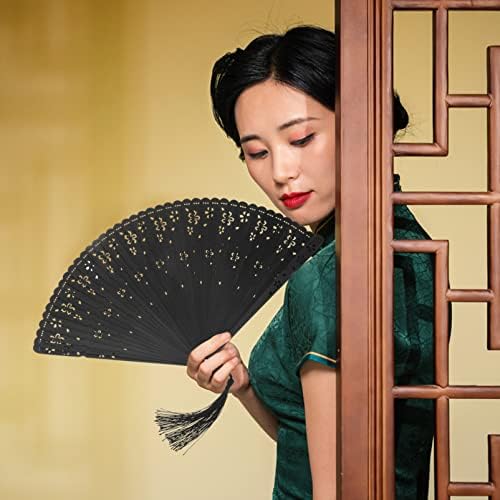 Didiseaon el fanı El Fanı El yelpaze Vintage Bambu yelpaze Çin Tarzı El Fanı Düğün Dans Partisi Performans Dekorasyonu