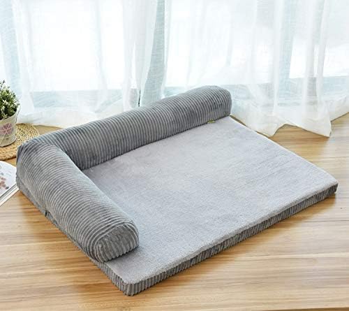 Glanzzeit köpek yatağı Pet kanepe yastığı Desteği Sıcak Yatak Küçük Orta Büyük Irklar için (Küçük, Gri)