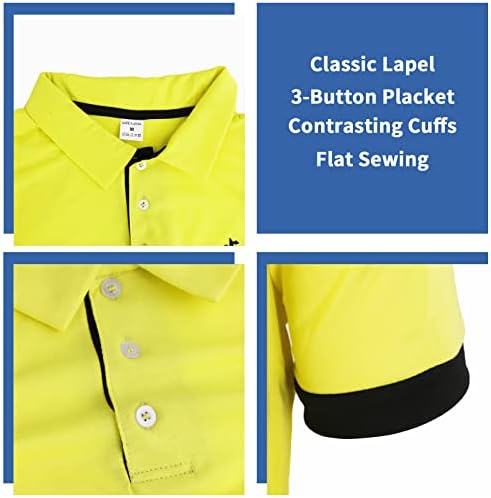 CEHT Erkek polo gömlekler Kısa Kollu ve Uzun Kollu Pamuklu Golf polo gömlekler Erkekler için Slim Fit Casual Tops