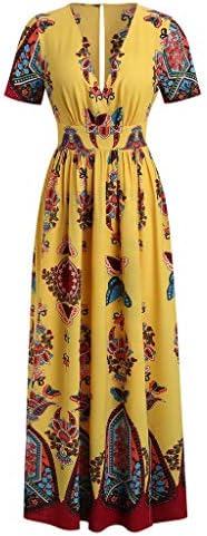 Uzun Kollu sonbahar elbiseler kadınlar için Moda Kısa Çiçek Baskılı rahat elbise Maxi Büyük Boy uzun elbise V Boyun