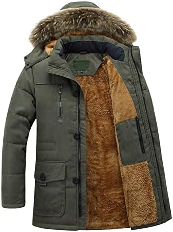 Katı Kollu Renk Peluş Yaka Kapşonlu Ceket Uzun erkek Sonbahar ve Kış erkek erkek Kışlık Mont Kapşonlu