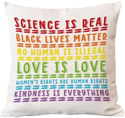 Gökkuşağı Eşitlik Lezbiyen Eşcinsel LGBTQ Atmak Yastık Örtüsü Bilim Gerçek Aşk Aşk Yastık Kılıfı minder örtüsü sevgililer