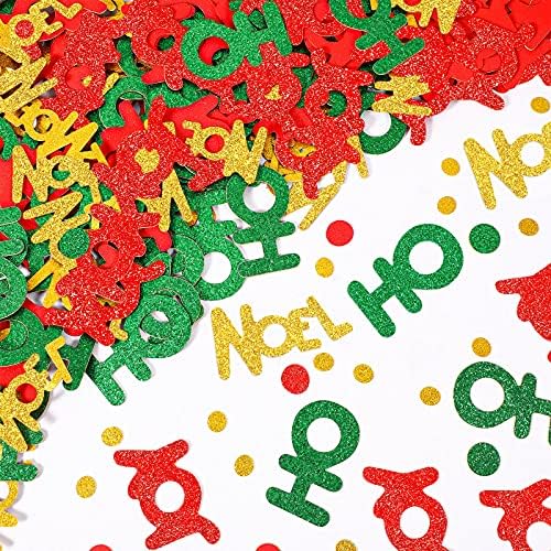 150 Parça Noel Masa Konfeti Çeşitli Parlak Sevinç HO Noel Sequins Sprinkles Konfeti Bezemeler Glitter Noel Tatil Parti
