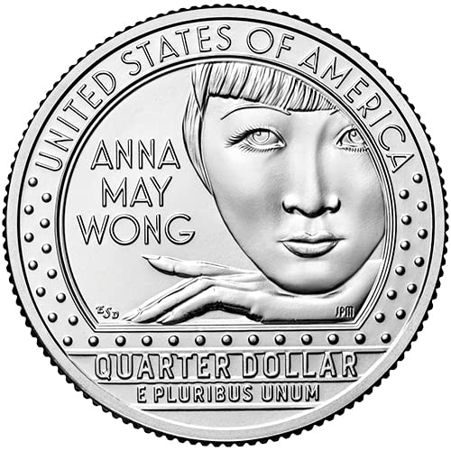 2022 S BU Amerikalı Kadınlar Mahallesi Anna May Wong Mahallesi Seçimi Dolaşımsız ABD Darphanesi