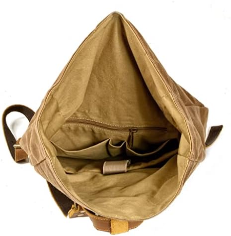 WETYG Vintage keten sırt çantası günlük erkek sırt Çantası Deri Çanta ile Kare Çanta (Renk: D, Boyut: 1)