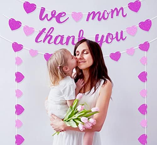 Anneler Günün Kutlu Olsun Anneler Günü Partisi Süslemeleri için Afiş Süslemeleri Zemin, Gül Kırmızı Pembe Sim Anneyi