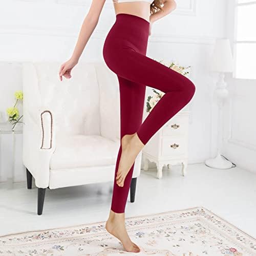 ZDDO kadın Termal Tayt Kış Sıcak Bulanık Tayt Polar Astarlı Kalın Opak Ince Streç Yüksek Belli Yoga Pantolon