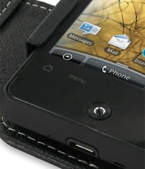 Monaco Siyah Kitap Tipi Deri Kapak Kılıf W/At&T HTC Aria A6366 için Çıkarılabilir kemer Klipsi