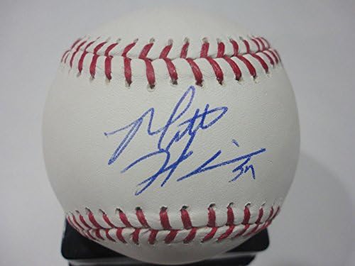 Matt Harrison Texas Rangers, coa İmzalı Beyzbol Topları ile İmzalı ML Beyzbol İmzaladı