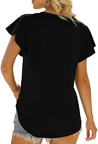 Bayan Üstleri Artı Boyutu Yaz Moda Kısa Kollu Fermuar V Boyun Çizgili T Shirt Gevşek Sevimli Şık Bluzlar Tshirt