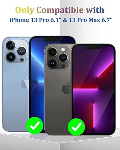 Tamoria [2 Paket] iPhone 13 Pro / 13 Pro Max için Uyumlu Kamera Lens Koruyucu Metal Artı Temperli Cam Kamera Kapağı