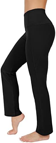 Aurgelmir Bayan Polar Astarlı Düz Bacak Yoga Pantolon Bootcut Egzersiz Koşu İş Pantolonu