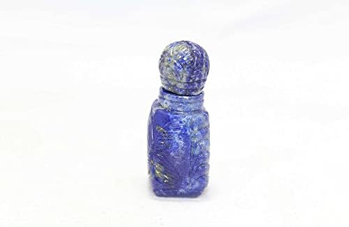 Rajasthan Taşlar El Yapımı Parfüm Şişesi Doğal Mavi Lapis Lazuli Taş El Oyma LP6