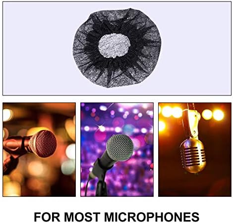 Genel 100 ADET Tek Kullanımlık Mikrofon Kapağı KTV Şarkı Mikrofon Kapağı Değiştirme Kaldırma Mikrofon Olmayan Dokuma