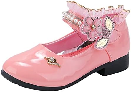 Sonbahar Çocuk Ayakkabıları Çiçek Tek Ayakkabı Çocuk Dans Ayakkabıları Kristal Prenses Ayakkabı deri ayakkabı su ayakkabısı