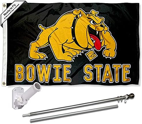 BSU Bulldogs Bowie Eyalet Bayrağı ve Direk Braketi Montaj Paketi