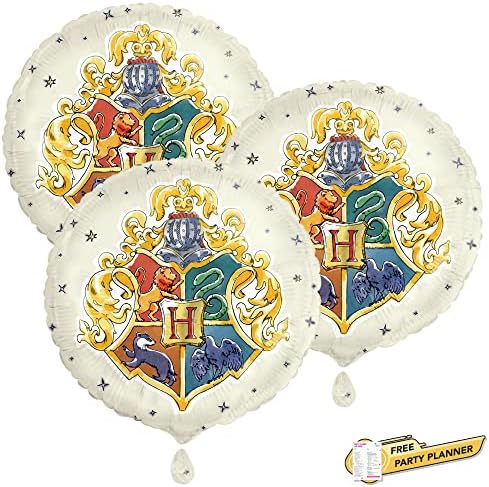 Benzersiz Harry Potter Balonlar Parti Paketi - 3 Folyo Balon 18 - Hogwarts Evleri Logosu-Çocuk Doğum Günü Tedarik