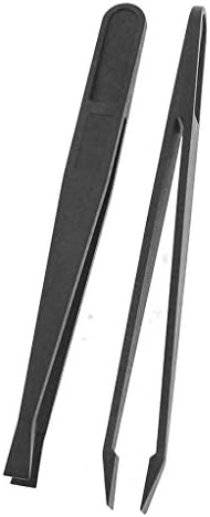 Popüler 5x Manuel Aracı Siyah Kullanımlık Plastik Düz İpucu Antistatik Cımbız 12 cm Uzunluk Profesyonel tasarım