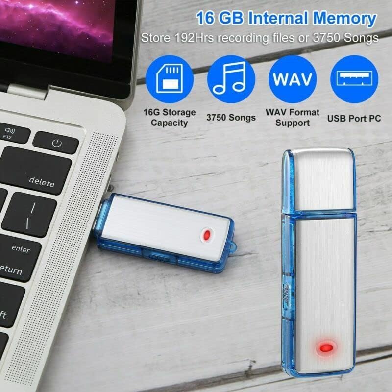 2in1 Mini 16 GB Mini Ses Kaydedici Dijital Ses Ses Kaydedici USB Flash Sürücü Disk U Disk