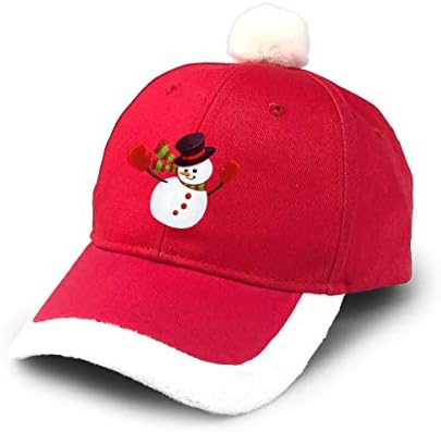 KKMKSHHG Merry Christmas Şapka Unisex Yetişkin Vintage Ayarlanabilir Santa Beyzbol Şapkası Kırmızı / Beyaz