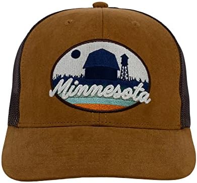 Yerel Kronlar Minnesota Faux Süet Retro Görünümler Kamyoncu Ayarlanabilir Snapback Şapka bronzluk