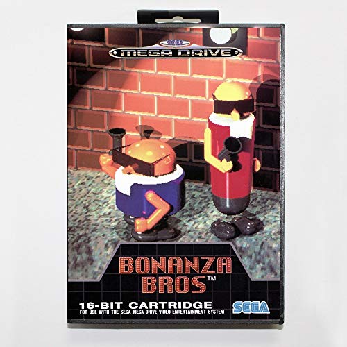 ROMGame Bonanza Bros Için Perakende Kutusu Ile 16 Bit Sega Md Oyun Kartı Sega Mega Sürücü Genesis
