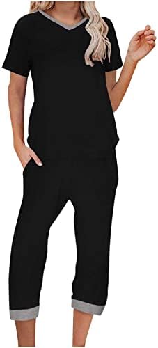 Bayanlar %2023 Pamuk Grafik Capri Düz Bacak Temel pantolon seti Sonbahar yazlık pantolonlar Seti Genç Kızlar için