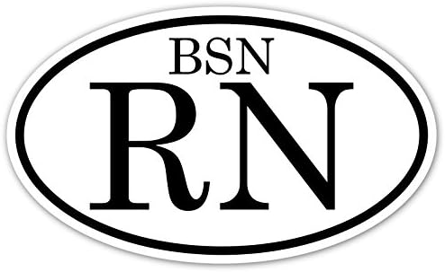 BSN RN Kayıtlı Hemşire Euro 3M Vinil Çıkartması TAMPON çıkartması 3x5 inç