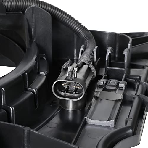CH3115181 Fabrika Tarzı Radyatör Soğutma Fanı Meclisi ile Uyumlu Jeep Renegade Fiat 500X 1.4 L 2015-2018, 12V, Siyah