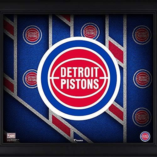 Detroit Pistons Çerçeveli 15 x 17 Parke Klasik Logo Takım Konuları Kolajı-NBA Takım Plakları ve Kolajları
