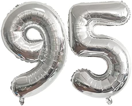 YEŞİLP 40 İnç Numarası Balon Folyo Balon Numarası 95 Jumbo Dev Balon Numarası 95 Balon için 95th Doğum Günü Partisi
