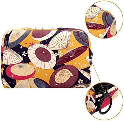 TBOUOBT Kozmetik Seyahat Çantaları, Makyaj Çantası, Makyaj Çantası Tuvalet, Şemsiye Çiçek Vintage Sanat Japon