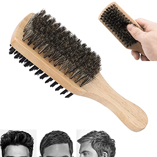 Saç Fırçası Erkekler, Sakal Fırçası, Sakal Fırçası Ahşap Saplı, Çift taraflı erkek Sakal bakım fırçası Bıyık Temizleme