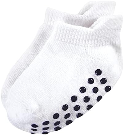 Dokunma Doğa Bebek Organik Pamuklu Çorap Kaymaz Tutucu Düşme Direnci, Katı Mavi Siyah, 2-4T