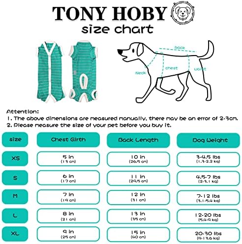 TONY HOBY Köpek Pijama, Köpek Yaz Gömlek, Köpek Jumpusuit 4 Bacaklı Kurtarma Takım Elbise Nefes Küçük Orta Köpek için