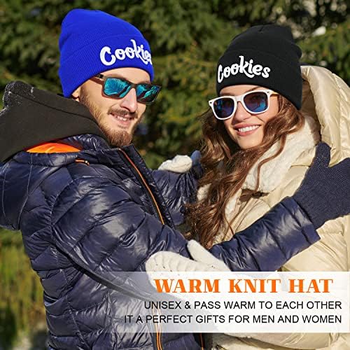 Erkekler Kış Bere Şapka, Bayan Örme Hımbıl Kasketleri Kaflı Kafatası Kap Sıcak kayak şapkası
