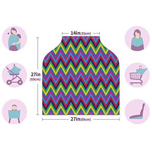 Bebek Araba Koltuğu Kapakları Renkli Chevron Çizgili Desen Hemşirelik Kapak Emzirme Eşarp Arabası Kapak Bebekler için