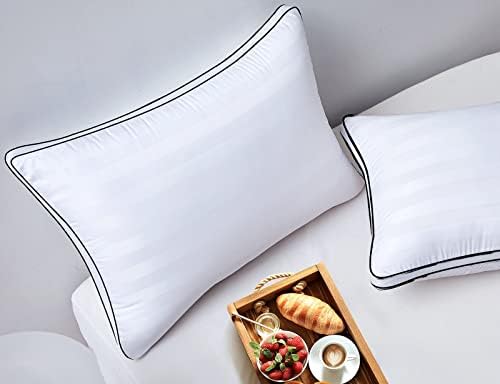 Amolavet Otel Uyku Yastıklar Kraliçe Boyutu Uyku için 2 Yataklı Yastık Seti 2 Paket-Sırt veya Mide ve Yan Uyuyan Yastık-Aşağı