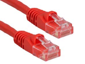 eBusinessCables tarafından 10 Ayak CAT6 Ethernet Ağ Kalıplı Önyükleme LAN RJ45 Kablosu (Kırmızı)
